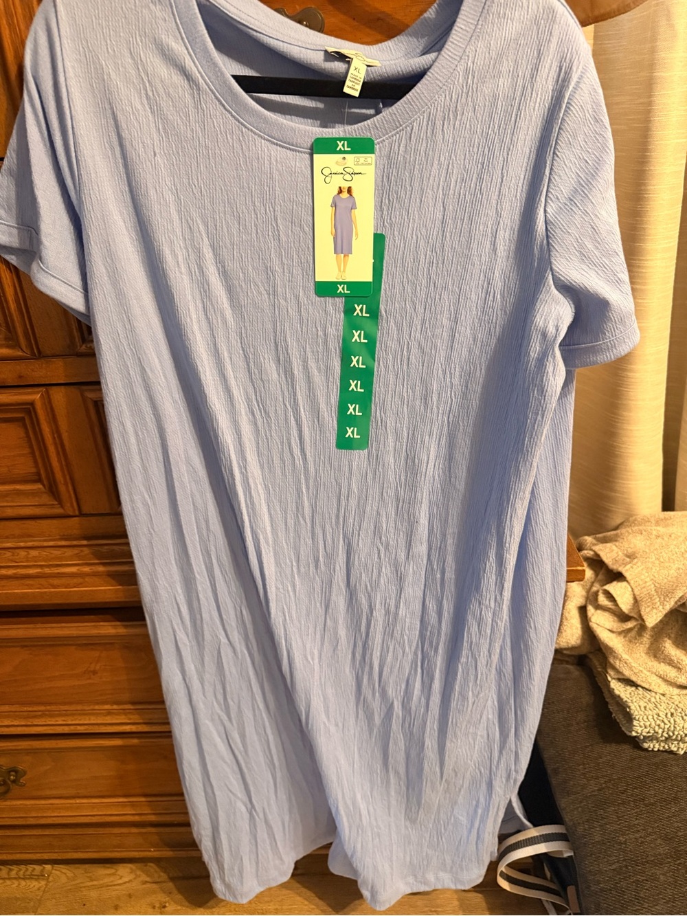 Jessica Simpson Light Blue Short Sleeve Tunic Top